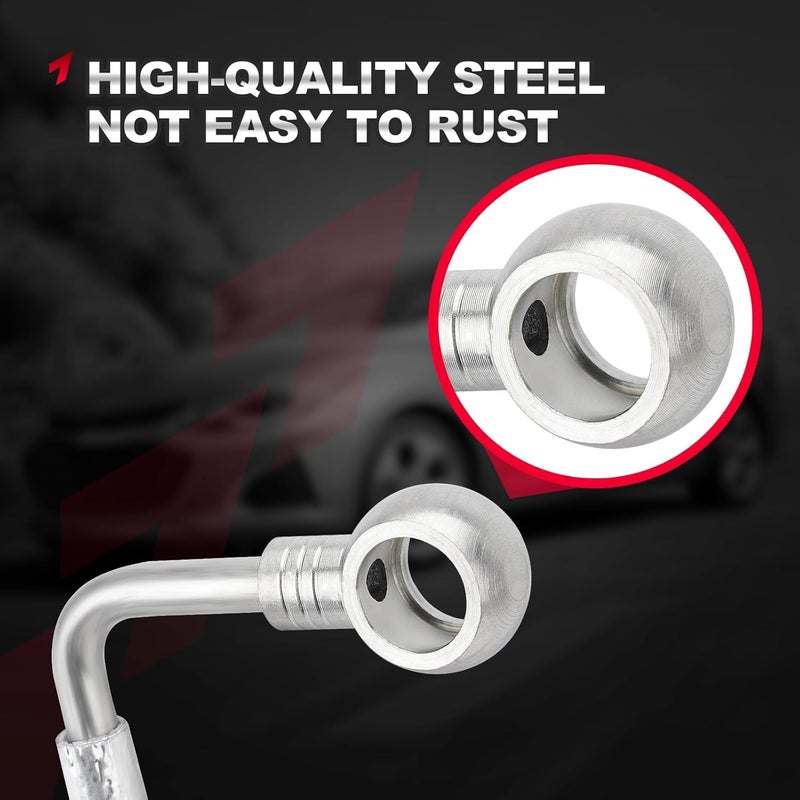 TEMSONE 1.4L Turbo Oil Return Drain Line & Oil Feed Pipe Tube Compatible with 2011-2015 Chevy Cruze, 2012-2020 Sonic, 2013-2018 Trax, 2013-2018 Buick Encore, Turbocharger Line Replace# 667-023 55587854 - Image 4